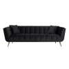 RICHMOND sofa HUXLEY ANTRACIET - welur, szczotkowane złoto